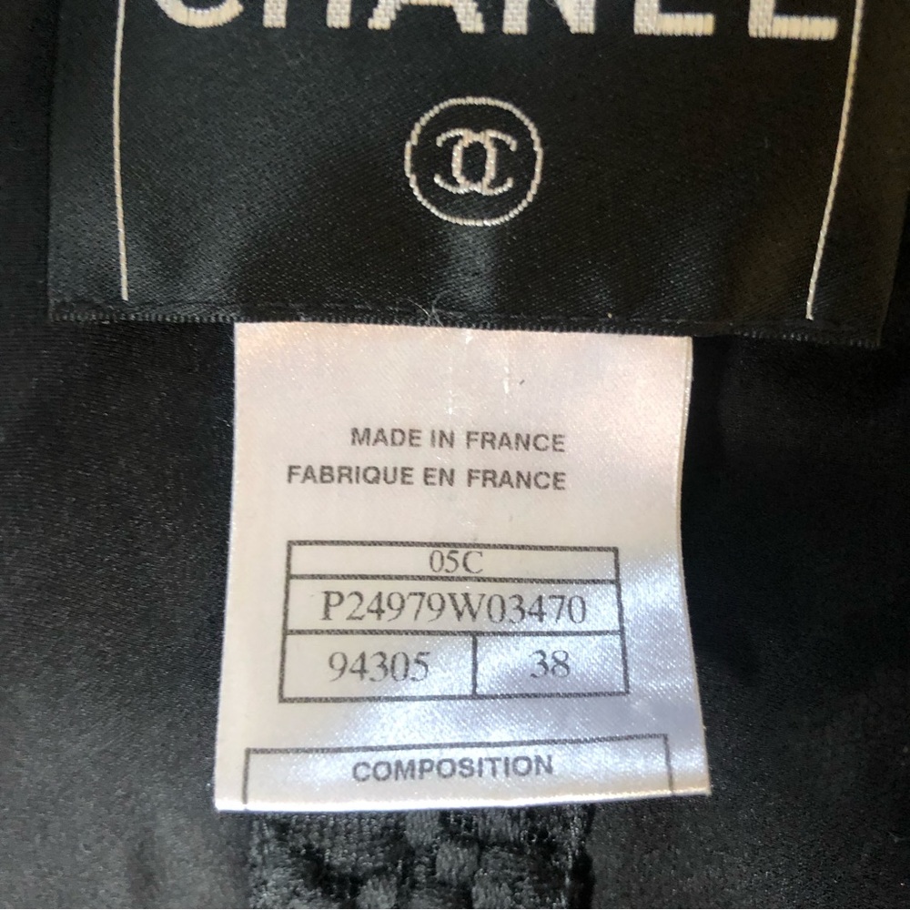COPY - Chanel 05C black mesh lace jacket skirt suit 36 - Picture 4 of 16
